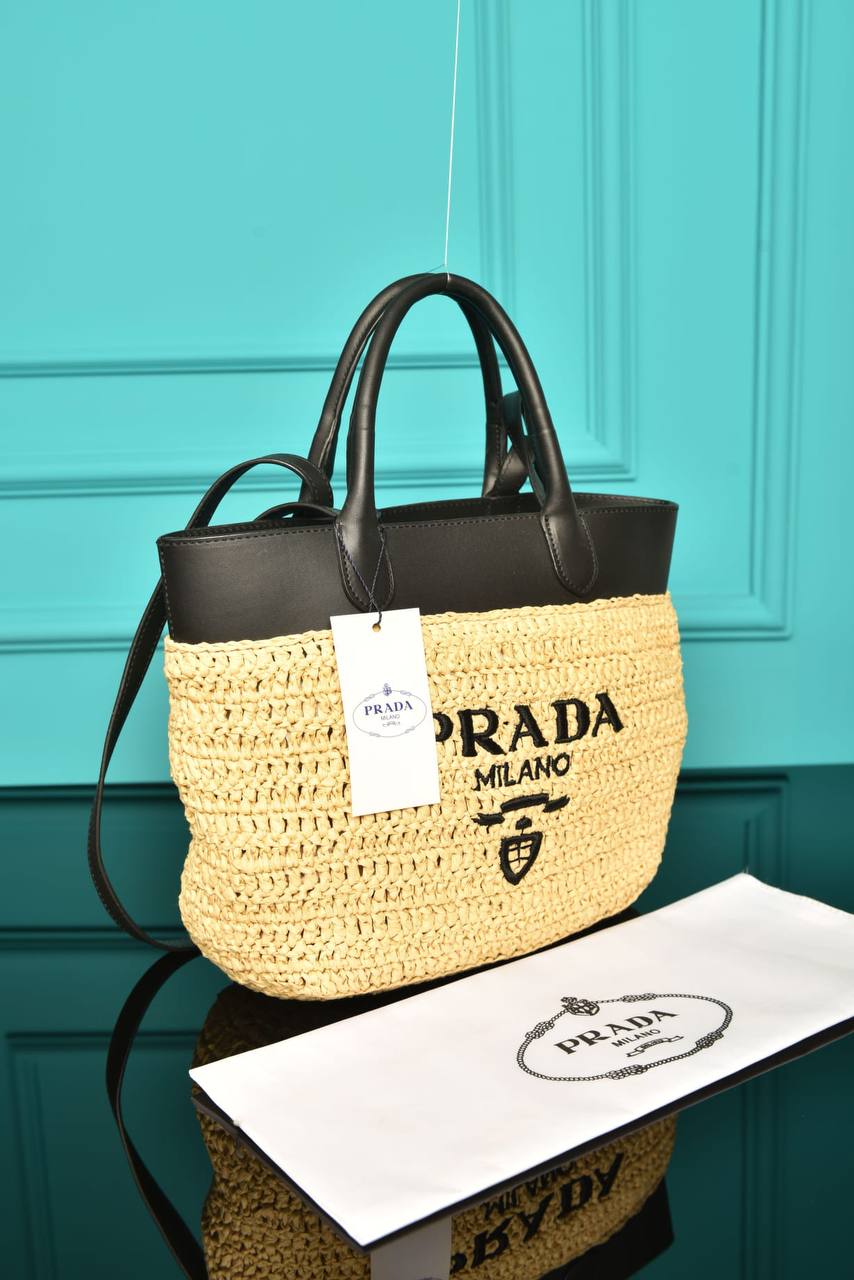 Prad@ Crochet Deri Çanta