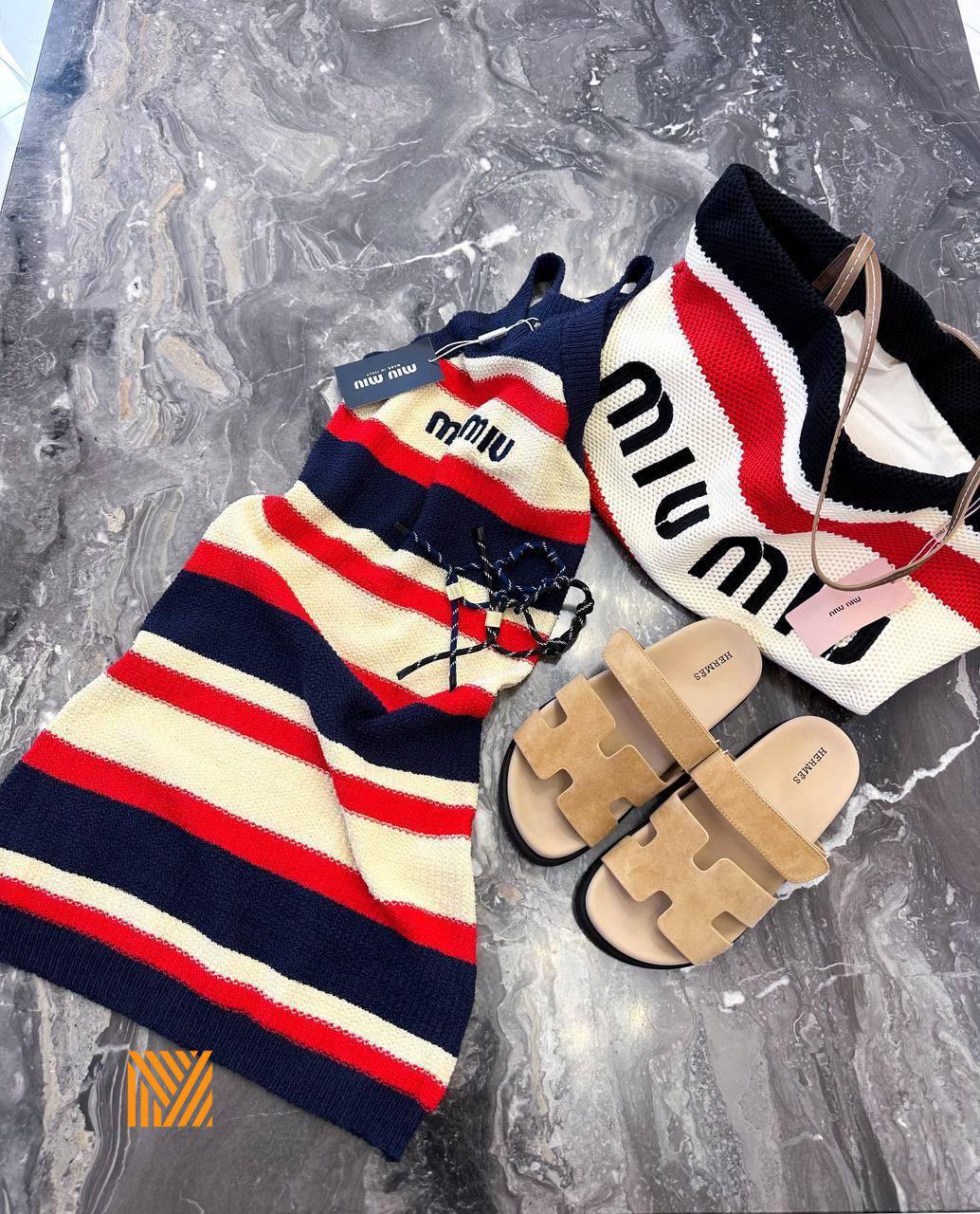 M!u M!u Elbise & Çanta & Herm£s Set