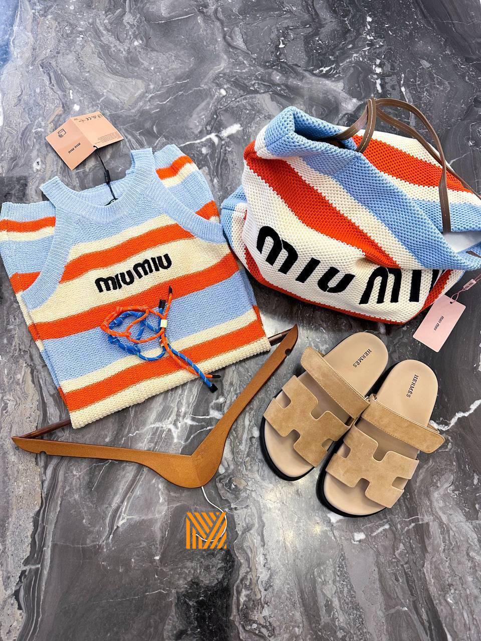 M!u M!u Elbise & Çanta & Herm£s Set