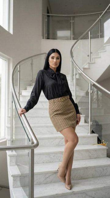 GG Saten Gömlek & Etek & Kemer
